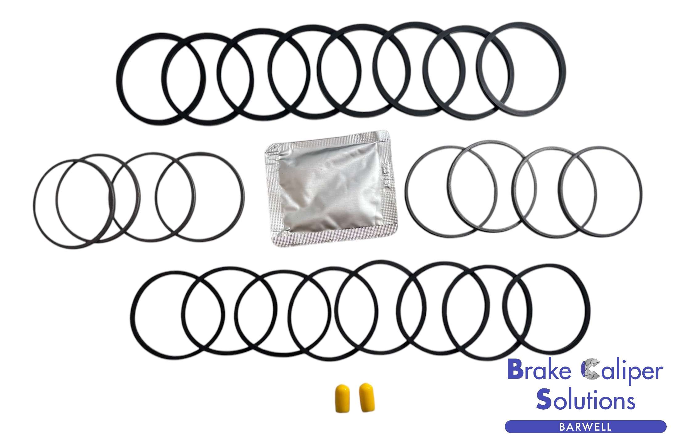 for Land Rover Defender FRONT L & R Brake Caliper Seal Rebuild Repair Kit (BSK204602)