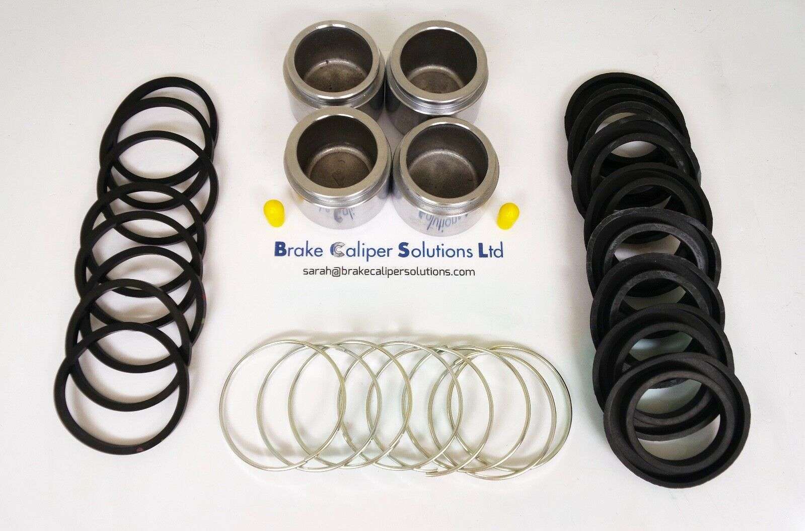 FRONT Brake Caliper SINGLE Repair Kit &amp; Pistons for Toyota Hi Lux 2005-2009