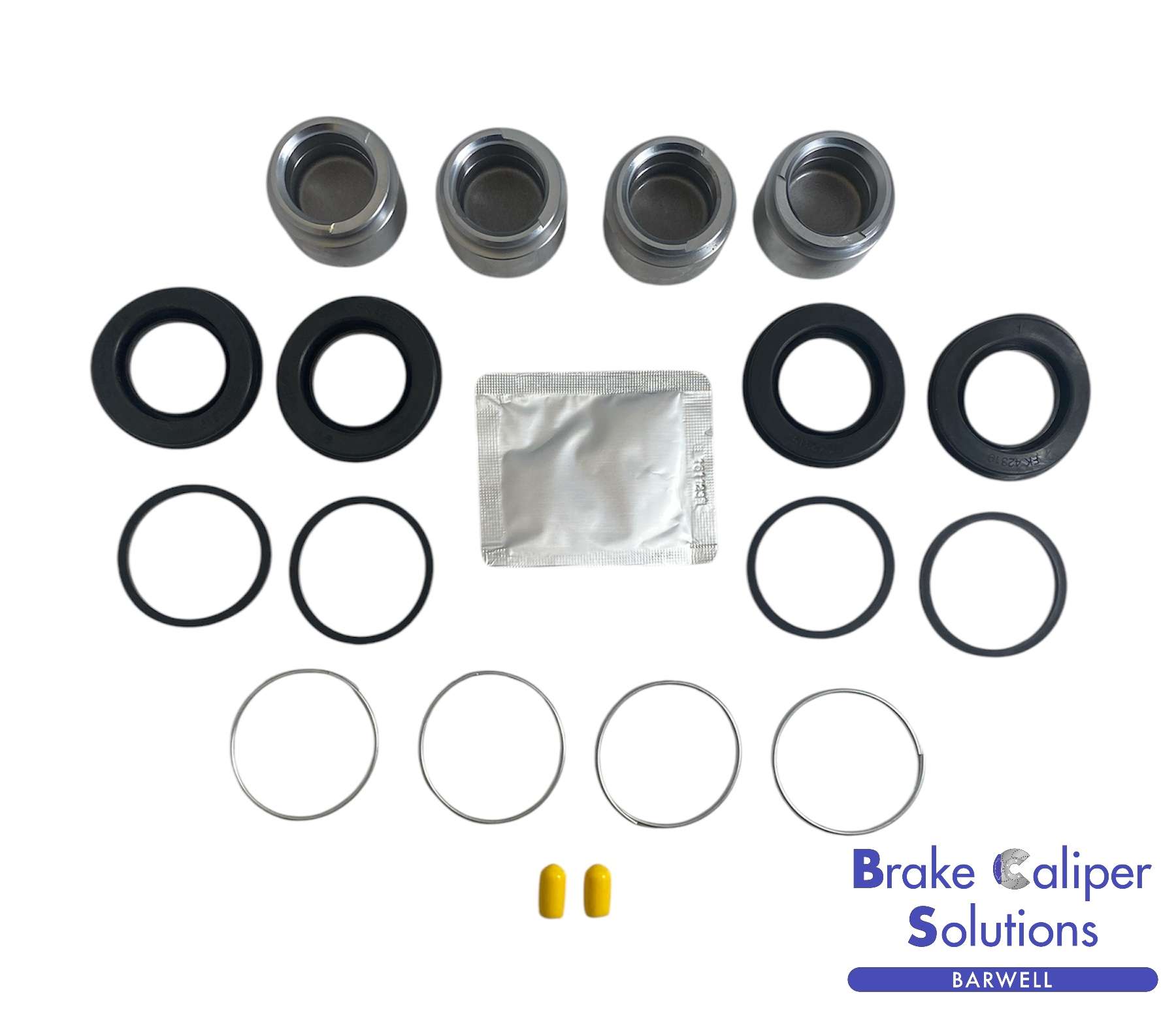 REAR AXLE Brake Caliper Repair Kit + Pistons for MERCEDES SL Class R107 BCKP109