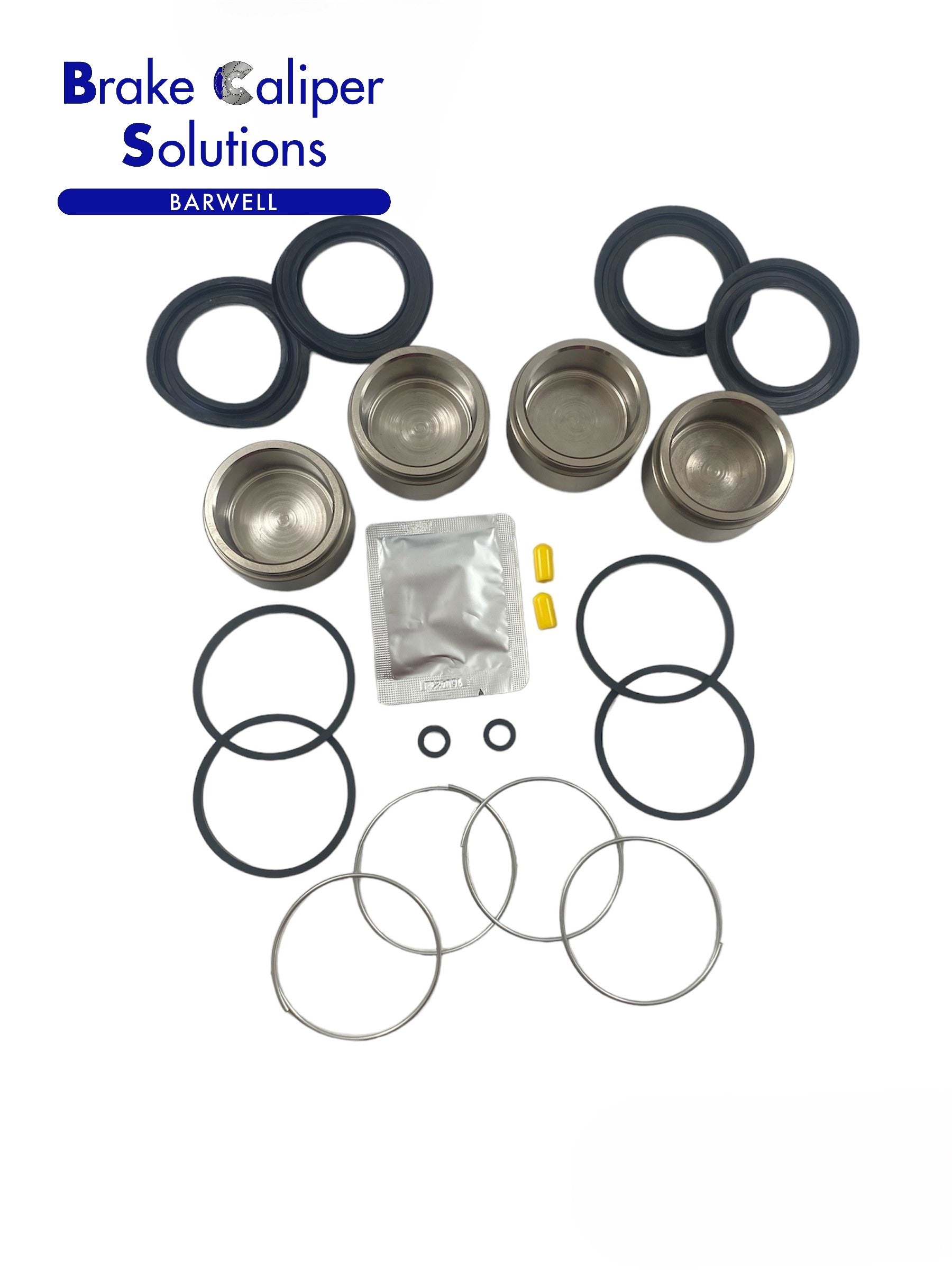 FRONT Brake Caliper AXLE  Repair Kit + Pistons for TRIUMPH TR6 1972-1976 KP29