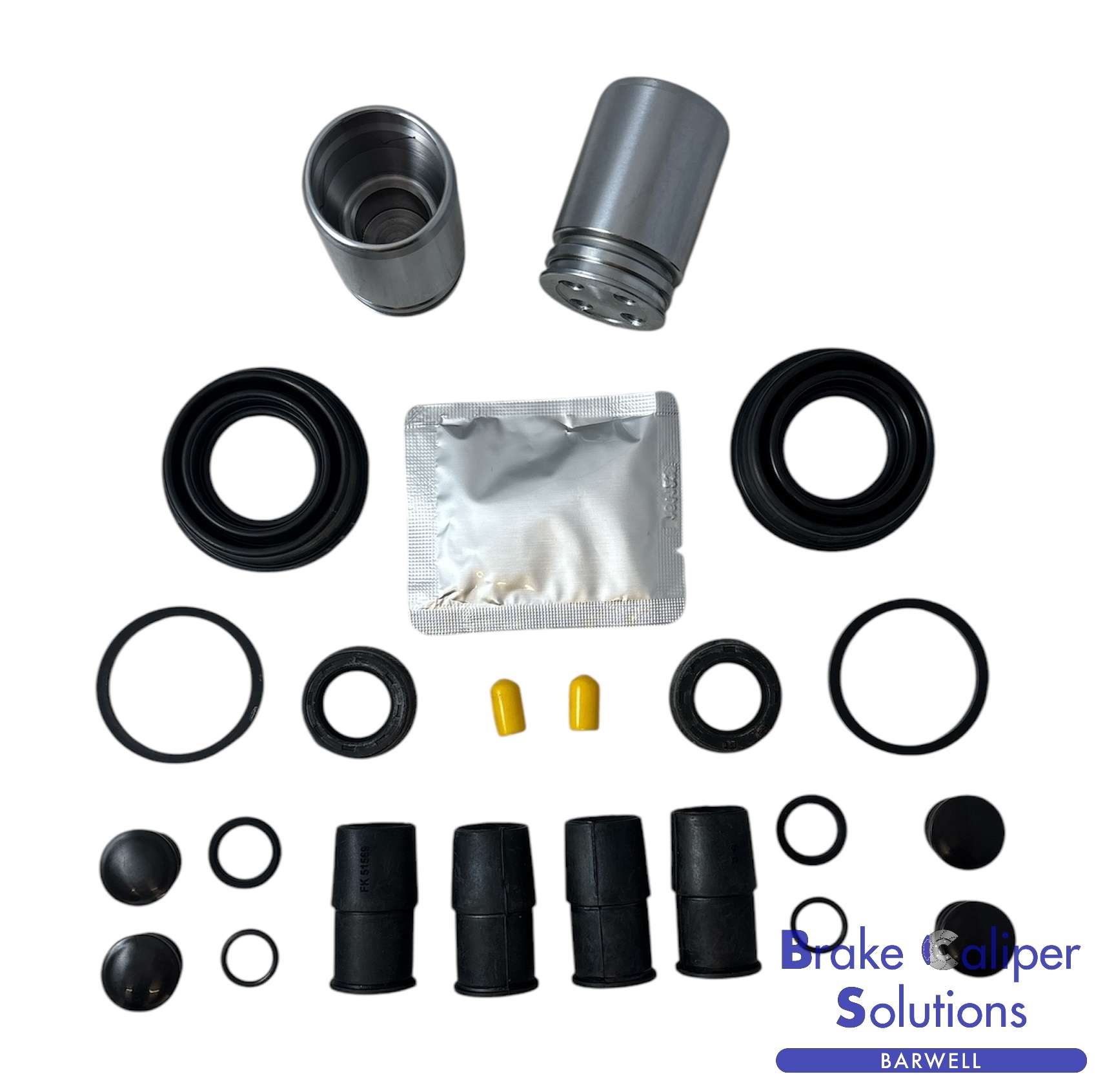 for TOYOTA YARIS 2005-19 REAR L & R Brake Caliper Rebuild Repair Kit +Pistons (BCKP423)
