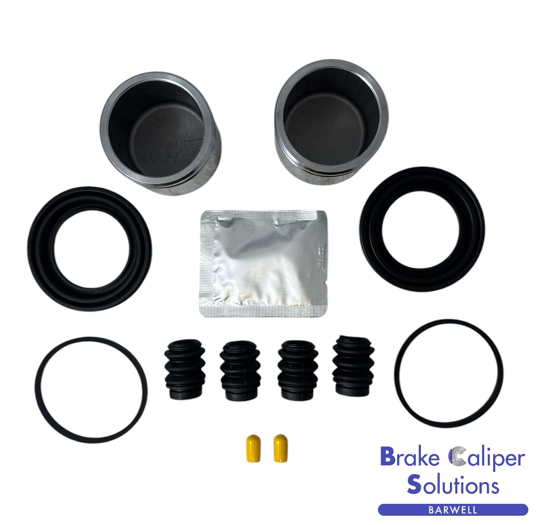 for HONDA FR-V 2004-2019 FRONT Axle Brake Caliper Seal Rebuild Repair Kit +Pistons (BCKP453)