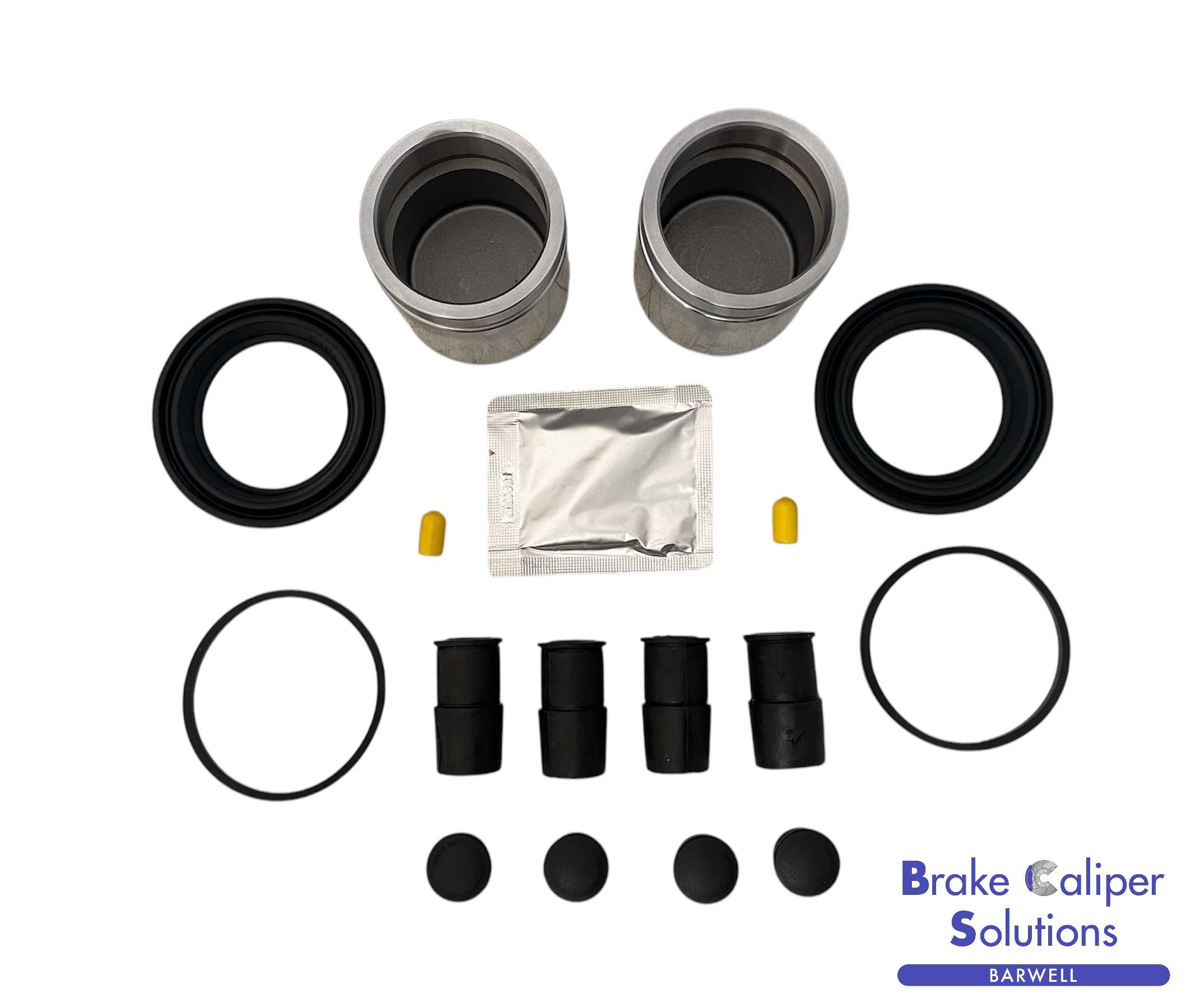 For ALFA 166 2.0/2.4 98-2007 FRONT Axle Brake Caliper Rebuild Repair Seal Kit/Pistons -BCKP8