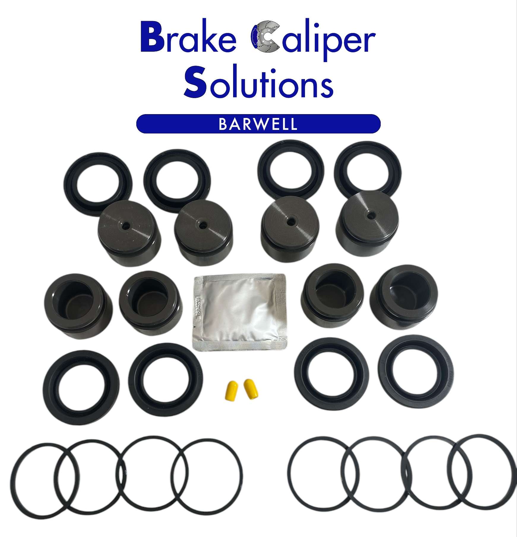 FOR Mercedes CLS C219 04-10 FRONT Brake Caliper Rebuild Repair Kit with Pistons (BCKP344)